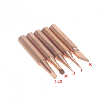 5Pcs 900M-T Pure Copper Soldering Iron Tip