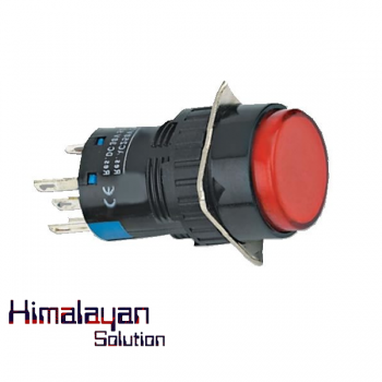 Push Button switch LA16 Self-Reset 12-24V (Red)