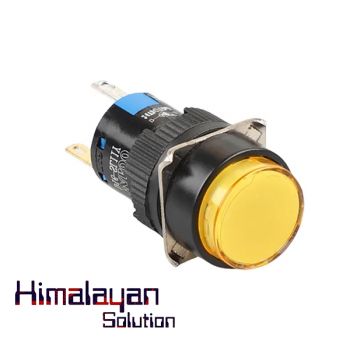 Push Button switch LA16 Self-Reset 12-24V (Yellow)